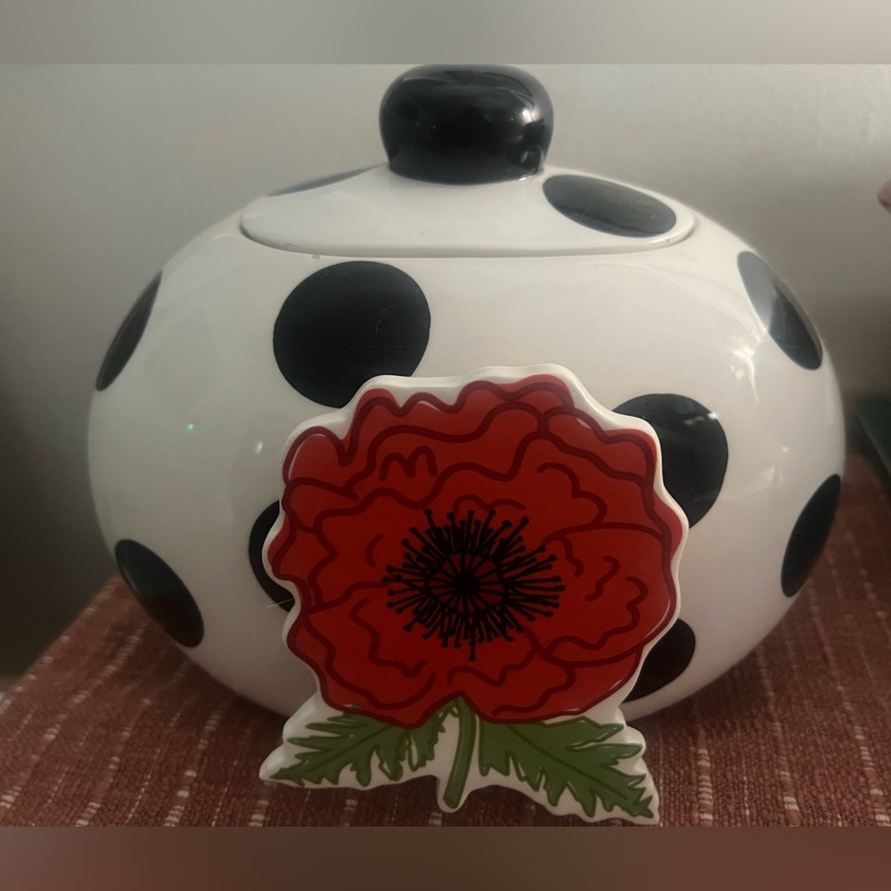 Coton Colors Black and White Ceramic Jars - Selling together WITH attachments!